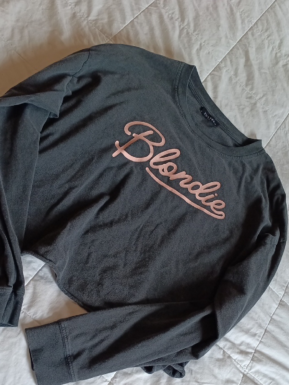 Zutter Brand Black Long Sleeve 'Blondie' Graphic Tee